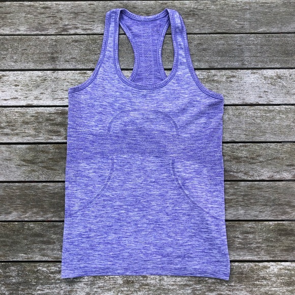 Lululemon Swiftly Tech Racerback Heathered Iris Flower Purple Lavender Size 6 - Picture 5 of 10